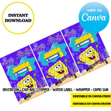 Sponge Bob – Canva Templates (Chip Bags, Labels & More)