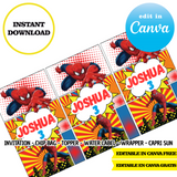 Plantillas de Canva de Spiderman (bolsas de papas fritas, etiquetas y más) (Copia)