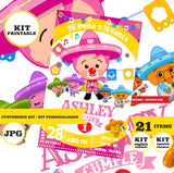 Plim plim Cielito lindo, kit imprimible, 21 piezas, formato JPG, datos personalizados, KIT Plim plim imprimible, fiesta temática