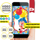 Invitación de video animada de cumpleaños de Plim Plim: invitación personalizada para fiesta