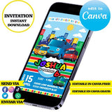 Tayo the Little Bus editable template Canva
