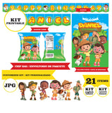 Leo el Guardabosques, kit imprimible, 21 piezas, JPG -