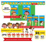 Leo el Guardabosques, kit imprimible, 21 piezas, JPG -