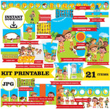 Leo el Guardabosques, kit imprimible, 21 piezas, formato JPG, kit de Pikachu imprimible, fiesta temática - DESCARGA INSTANTÁNEA