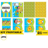 Leo el Guardabosques, kit imprimible, 21 piezas, formato JPG, kit de Pikachu imprimible, fiesta temática - DESCARGA INSTANTÁNEA