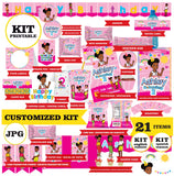 Rincón de Gracie, kit imprimible, 21 piezas, formato JPG, datos personalizados, KIT Rincón de Gracie imprimible, fiesta temática