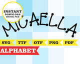 Clipart del alfabeto imprimible inspirado en Ben y Holly