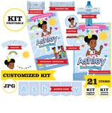 Rincón de Gracie, kit imprimible, 21 piezas, formato JPG, datos personalizados, KIT Rincón de Gracie imprimible, fiesta temática