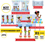 Rincón de Gracie, kit imprimible, 21 piezas, formato JPG, datos personalizados, KIT Rincón de Gracie imprimible, fiesta temática