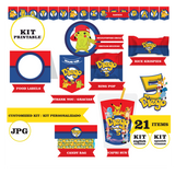 Pokémon - Pikachu, kit imprimible, 21 piezas, JPG -