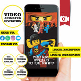 Invitación de cumpleaños animada de Ninjago: video personalizado