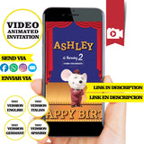 Invitación de cumpleaños animada con video "Cantar" - Invitación personalizada para fiesta