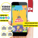 Invitación de video animada de cumpleaños de Llama Llama – Invitación personalizada para fiesta