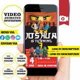 Invitación de cumpleaños animada de Ninjago: video personalizado