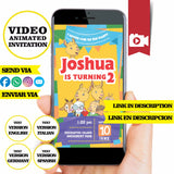 Invitación de video animada de cumpleaños de Llama Llama – Invitación personalizada para fiesta