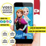 Invitación de cumpleaños animada de Frozen: video personalizado