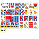 Pokémon, kit imprimible, 21 piezas, formato JPG, kit de Pikachu imprimible, fiesta temática - DESCARGA INSTANTÁNEA