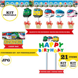 Titipo, kit imprimible, 21 piezas, formato JPG, datos personalizados, Titipo KIT imprimible, fiesta temática
