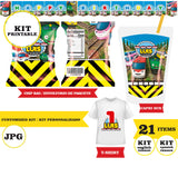 Titipo, kit imprimible, 21 piezas, formato JPG, datos personalizados, Titipo KIT imprimible, fiesta temática
