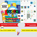 Tayo el pequeño autobús - Libro de actividades para colorear imprimible personalizado