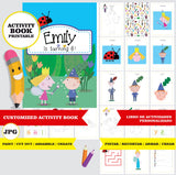 Ben y Holly - Libro de actividades para colorear imprimible y personalizado