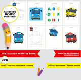 Tayo el pequeño autobús - Libro de actividades para colorear imprimible personalizado