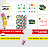 Tayo el pequeño autobús - Libro de actividades para colorear imprimible personalizado
