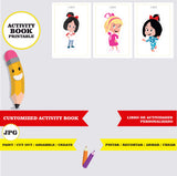 Cleo y Cuquín - Libro de actividades imprimible y para colorear personalizado