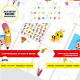 Plim plim - Libro de actividades para colorear imprimible personalizado