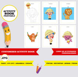 Safari de Plim Plim - Libro para colorear e imprimir personalizado
