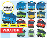 Tayo el pequeño autobús, imágenes, clipart SVG, PDF, PNG