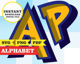Clipart imprimible del alfabeto inspirado en Pokémon Pikachu