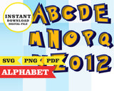 Clipart imprimible del alfabeto inspirado en Pokémon Pikachu