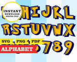 Clipart imprimible del alfabeto inspirado en Pokémon Pikachu