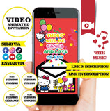 Hello Kitty, Animated Birthday Video Invitation - English