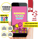 Hello Kitty, Animated Birthday Video Invitation - English
