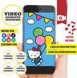 Hello Kitty, Animated Birthday Video Invitation