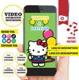 Hello Kitty, Animated Birthday Video Invitation