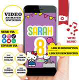 Hello Kitty, Animated Birthday Video Invitation