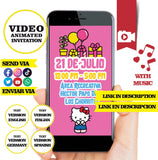 Hello Kitty, Animated Birthday Video Invitation