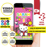 Hello Kitty, Animated Birthday Video Invitation
