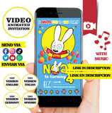 Simón, Conejo Cenador, Invitación en video animada