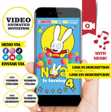 Simón, Conejo Cenador, Invitación en video animada