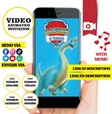 Invitación animada de cumpleaños de la Patrulla Canina