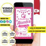 Invitación animada de cumpleaños de Barbie: video personalizado
