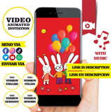 Simón, Conejo Cenador, Invitación en video animada