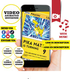 Pokemon - Pikachu cards Animated Birthday Video Invitation