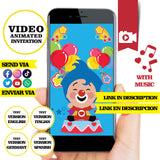 Invitación de video animada de cumpleaños de Plim Plim: invitación personalizada para fiesta