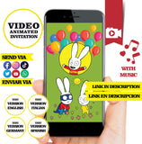 Simón, Conejo Cenador, Invitación en video animada