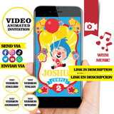 Invitación de video animada de cumpleaños de Plim Plim: invitación personalizada para fiesta